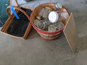 lot 166 image: Wicker Basket, Apple Basket full of...