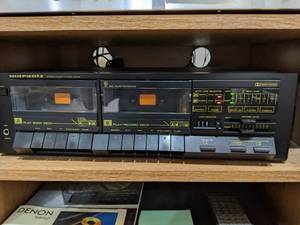 lot 1 image: Marantz dual cassette player in wor...