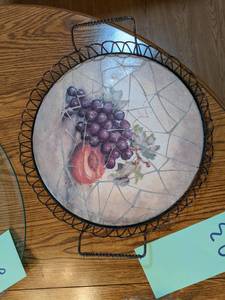 lot 23 image: Classic Fruit Mosaic Tray Wire Fram...