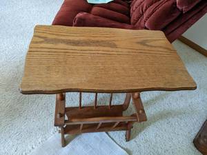 lot 13 image: Magazine rack end table 23142...