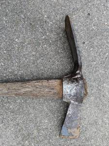lot 47 image: Vintage Pick Ax with Wood Handle...