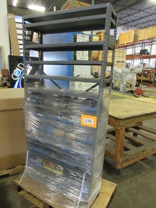 METAL SHELF WITH HARDWARE AND BINS