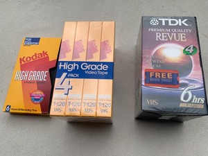 Blank VHS tapes new