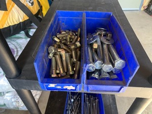 4 bolt bins with new bolts 7#s each