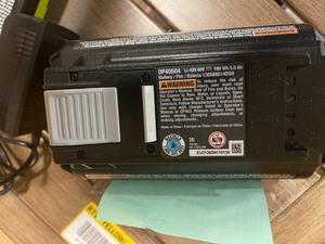 Ryobi 40V Lithium-Ion 5.0 Ah Battery and charger open box see pictures
