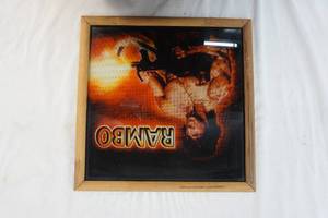 Rambo framed glass picture