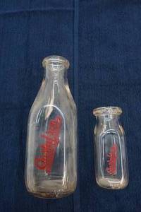 Gustafson Creamery milk bottles