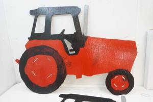 wood tractor yard art