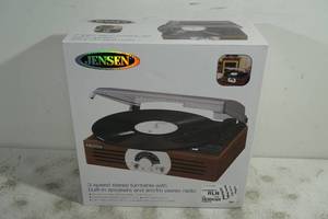lot 167 image: Jensen 3 Speed Stereo Turntable with AMFM Radio