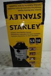 lot 47 image: Stanley 10 Gallon Stainless Steel WetDry Vac