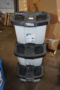 lot 180 image: Suncast Stacking Storage Bins with Lids