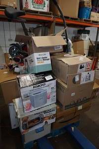 lot 202 image: Pallet of Repairables and Random - Ice Maker, Toaster Oven, Hoverboard