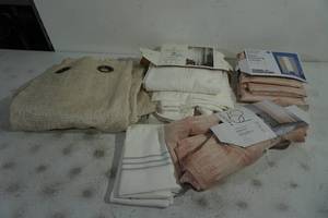 lot 78 image: Assorted Curtains and Rods