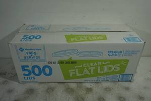 lot 131 image: NEW Members Mark 500 Clear Flat Lids Fits 12,16, & 20 OZ Cups