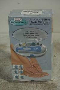lot 154 image: Platinum Nails 6-in-1 Electric 7 Piece Manicure and Nail Trimmer