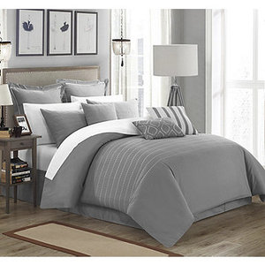 lot 77 image: Chic Home 13 Piece Brenton Comforter Set - King