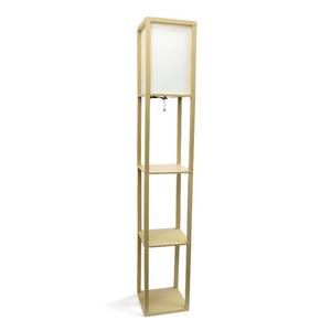 lot 110 image: NEW Etagere Shelf Floor Lamp - Tan