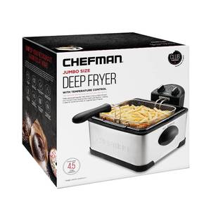 lot 163 image: NEW Chefman Stainless Steel Deep Fryer