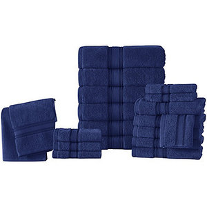 lot 183 image: Spa Collection 18 Piece Towel Set - Blue