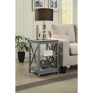 lot 185 image: Oxford Gray End Table - MISSING SCREWS