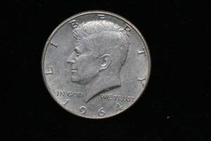 lot 225 image: 1964-D Kennedy Silver Half Dollar Coin