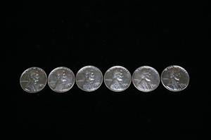 lot 232 image: Steel Wartime Wheat Pennies