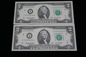 lot 244 image: 2003 A Uncirculated $2 Bills