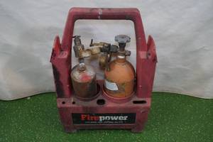 lot 31 image: Firepower Oxy Acetylene Tank Caddy with Tanks
