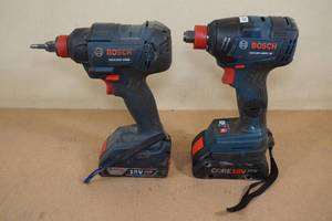 lot 35 image: Bosch GDX18V 18V Cordless Impact Drivers - 14 and 12 Square Drive