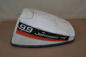 lot 55 image: Cover For a 9.9 HP Johnson Seahorse Outboard Boat Motor