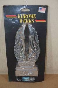 lot 127 image: NEW Drag Specialties Khrome Werks V-Twin Badge