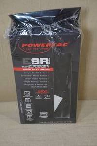 lot 56 image: Powertac E9R Gen 4 Rechargeable Tactical Flashlight