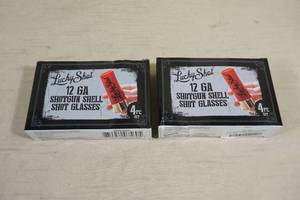 lot 66 image: Lucky Shot 12 Ga Shotgun Shell Shot Glasses