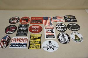 lot 67 image: Assorted Gun Rights Stickers