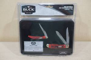 lot 76 image: Buck 382 Trapper and 385 Toothpick Collector Knife Combo Set