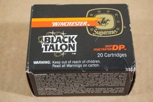 lot 88 image: 20 Winchester Supreme Black Talon 44 Rem Mag 250 Gr SXT Ammo