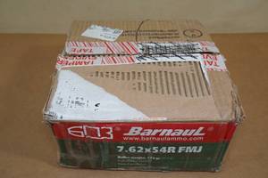 lot 115 image: 500 Barnaul 7.62 x 54R 174 Gr FMJ Steel Case Ammo
