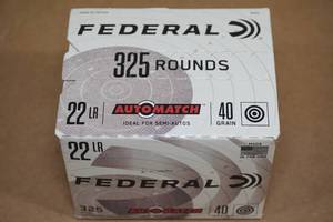 lot 117 image: 325 Federal Automatch .22 LR 40 Gr Ammo