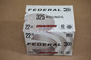 lot 118 image: 325 Federal Automatch .22 LR 40 Gr Ammo