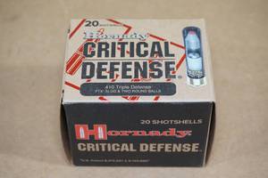 lot 121 image: 20 Hornady Critical Defense .410 Ga 2-12 Slug and Ball Shotshells