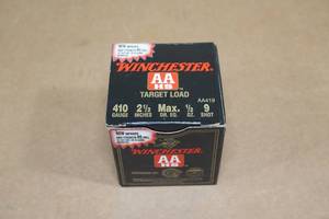 lot 122 image: 25 Winchester AA Target Load .410 Ga 2-12 9 Shot Shotshells