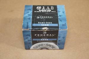 lot 125 image: 25 Federal Game-Shok .410 Ga 3 7-12 Shot Lead Shotshells