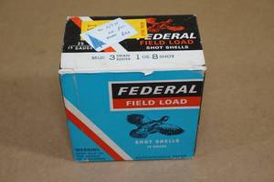 lot 134 image: 25 Federal Field Load 12 Gauge 8 Shot Shotshells