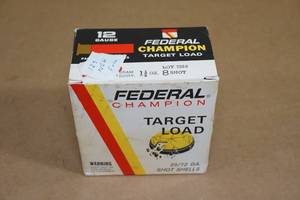 lot 137 image: 25 Federal Champion 12 Ga 8 Shot Shotshells