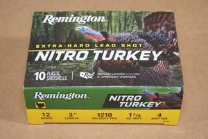 lot 147 image: 10 Remington Nitro Turkey 12 Ga 3 4 Shot Shotshells