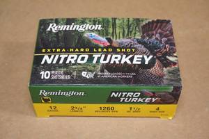 lot 149 image: 10 Remington Nitro Turkey 12 Ga 2-34 4 Shot Shotshells