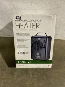 Unbranded 1500-Watt Milkhouse Utility Electric Portable Heater with Thermostat - Black. See Pictures