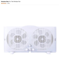 (2) Hampton Bay 9 in. Twin Window Fan. See Pictures