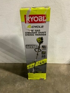 RYOBI 4-Stroke 30 cc Attachment Capable Straight Shaft Gas Trimmer. See Pictures