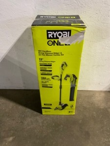 RYOBI ONE 18V Cordless Battery String TrimmerEdger and Jet Fan Blower Combo Kit with 4.0 Ah Battery and Charger. See Pictures